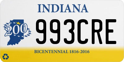 IN license plate 993CRE