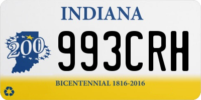 IN license plate 993CRH