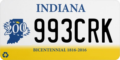 IN license plate 993CRK