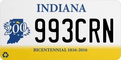 IN license plate 993CRN