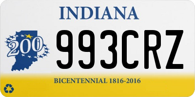 IN license plate 993CRZ