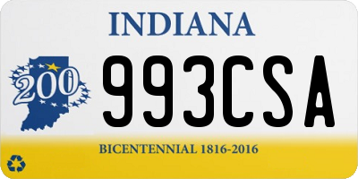 IN license plate 993CSA