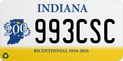 IN license plate 993CSC