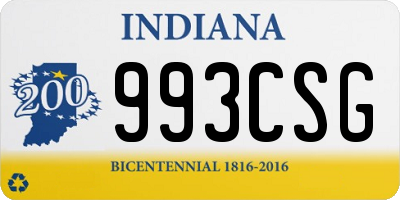 IN license plate 993CSG