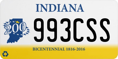 IN license plate 993CSS