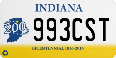 IN license plate 993CST