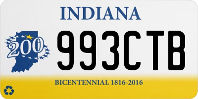 IN license plate 993CTB