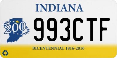 IN license plate 993CTF