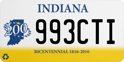 IN license plate 993CTI