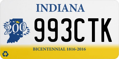 IN license plate 993CTK