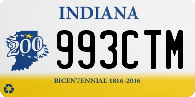 IN license plate 993CTM