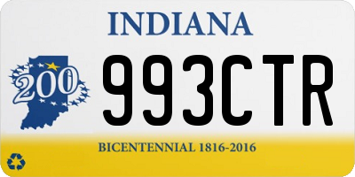 IN license plate 993CTR