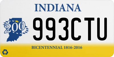 IN license plate 993CTU