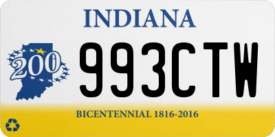 IN license plate 993CTW