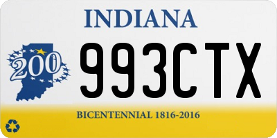 IN license plate 993CTX