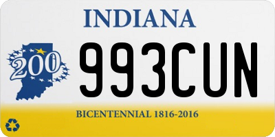 IN license plate 993CUN