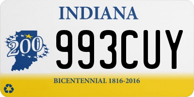 IN license plate 993CUY