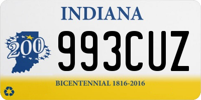 IN license plate 993CUZ