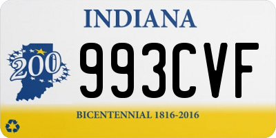 IN license plate 993CVF