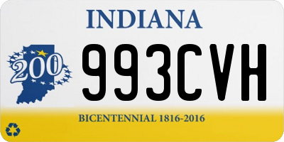 IN license plate 993CVH