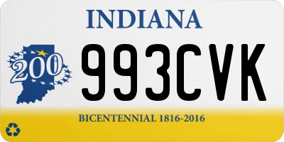 IN license plate 993CVK