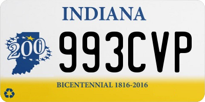 IN license plate 993CVP