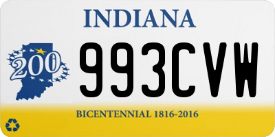 IN license plate 993CVW