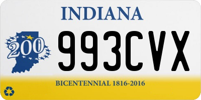 IN license plate 993CVX