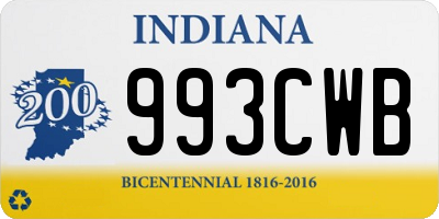 IN license plate 993CWB