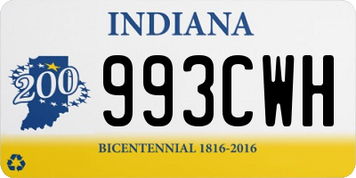 IN license plate 993CWH