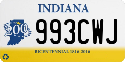 IN license plate 993CWJ