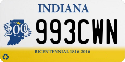 IN license plate 993CWN