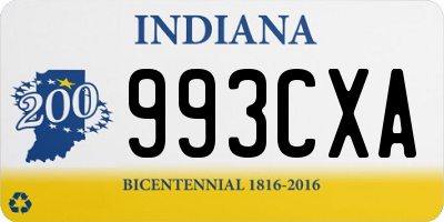 IN license plate 993CXA