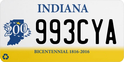 IN license plate 993CYA