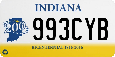 IN license plate 993CYB