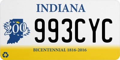 IN license plate 993CYC