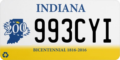 IN license plate 993CYI