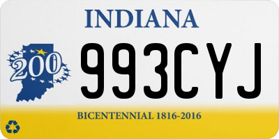 IN license plate 993CYJ