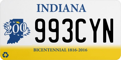 IN license plate 993CYN