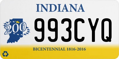 IN license plate 993CYQ