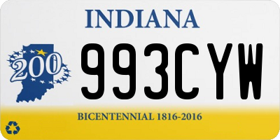 IN license plate 993CYW