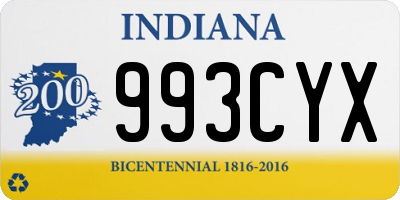 IN license plate 993CYX