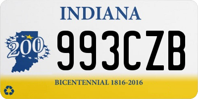 IN license plate 993CZB