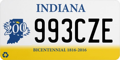 IN license plate 993CZE