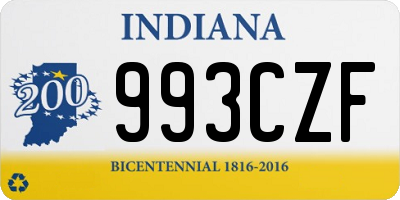 IN license plate 993CZF