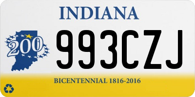 IN license plate 993CZJ