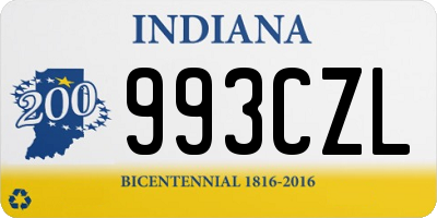 IN license plate 993CZL