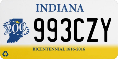 IN license plate 993CZY