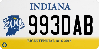 IN license plate 993DAB