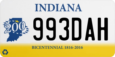 IN license plate 993DAH